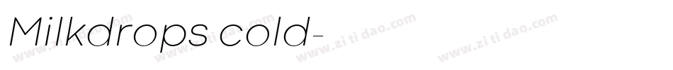 Milkdrops cold字体转换
